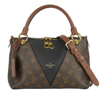 V Tote BB, &pound;1,100, Handbags, Brown, Canvas/Leather, Front view